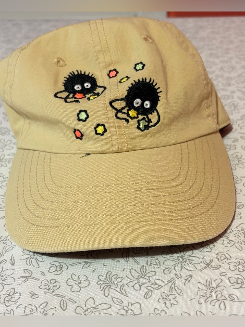 Baseball Cap w/ Cute Spirited Away Soot Sprite Embroidery